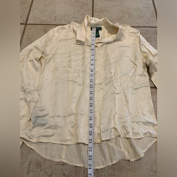 Ralph Lauren 100% Silk Blouse Size 10 - Picture 11 of 12
